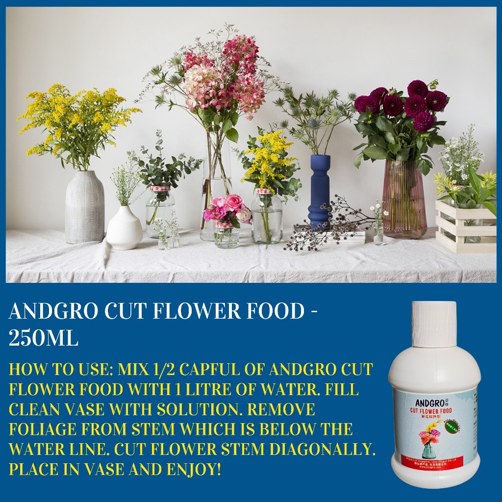 Cut Flower Food 250ml - Extend Flower Freshness | Andgro Singapore